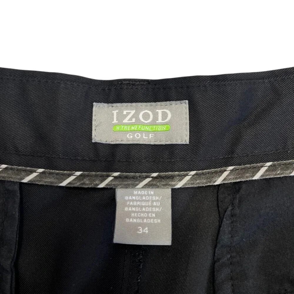 Izod Mens Black Golf Shorts, Izod Mens Basic Casual Golfing Sports Outdoor 439